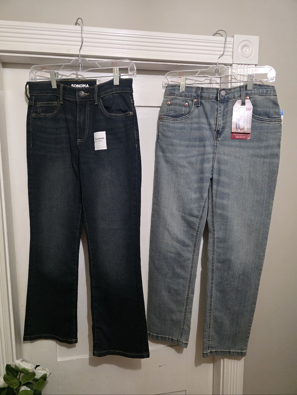 Boys Jeans: Sonoma Bootcut Sz 12 & Levis 514 Straight Leg Sz 12 H. NWT.